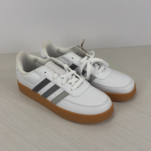 adidas Other - Adidas Breaknet 2.0 K Shoes Sneakers Kids Size 5.5 IH8878 White Gray NEW